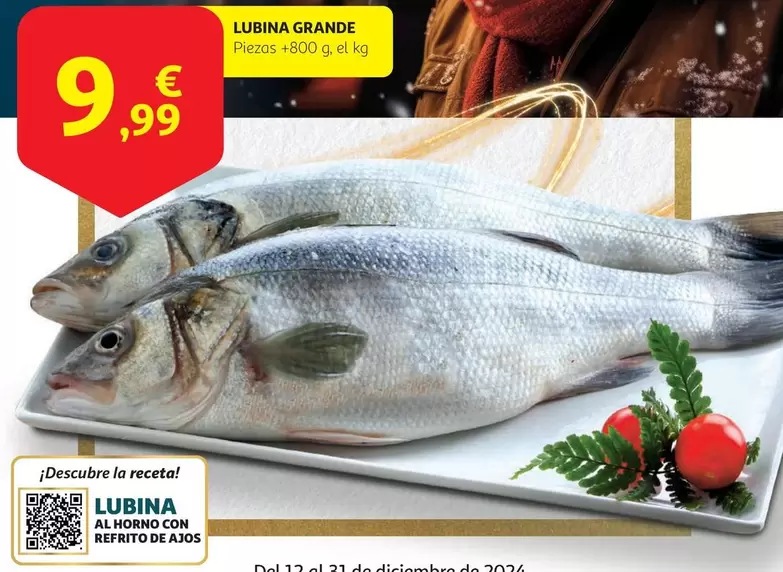 Oferta de Lubina Grande por 9,99€ en Alcampo