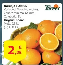 Oferta de Torres - Naranja por 2,25€ en Alcampo