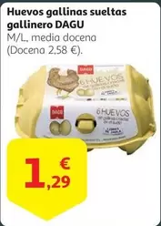 Oferta de Dagu - Huevos Gallinas Sueltas Gallinero por 1,29€ en Alcampo