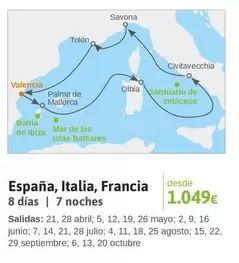 Oferta de Palma - Espana, Italia, Francia por 1049€ en Viajes El Corte Inglés