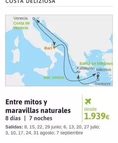 Oferta de Venecia - Entre Mitos Y Maravillas Naturales por 1939€ en Viajes El Corte Inglés