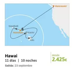 Oferta de Vancouver - Hawai por 2425€ en Viajes El Corte Inglés