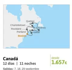 Oferta de Portland - Canadá 12 Días 11 Noches por 1657€ en Viajes El Corte Inglés