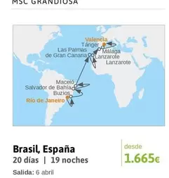 Oferta de España - Brasil Espana por 1665€ en Viajes El Corte Inglés