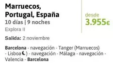 Oferta de España - Marruecos, Portugal, Espana por 3955€ en Viajes El Corte Inglés