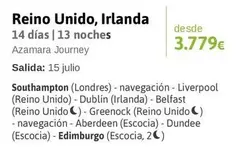 Oferta de Dublin - Reino Unido, Irlanda por 3779€ en Viajes El Corte Inglés