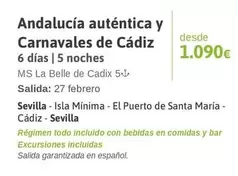 Oferta de MS - Cavales por 1090€ en Viajes El Corte Inglés