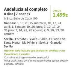 Oferta de MS - Sevilla por 1499€ en Viajes El Corte Inglés