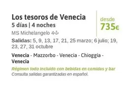 Oferta de Venecia - Los Tesoros De Venecia por 735€ en Viajes El Corte Inglés