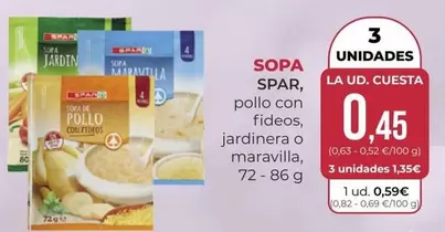 Oferta de Spar - Sopa por 0,59€ en SPAR Gran Canaria