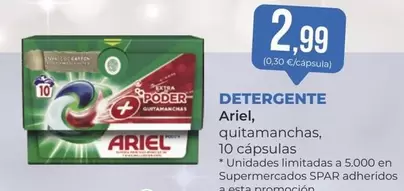 Oferta de Ariel - Detergente por 2,99€ en SPAR Gran Canaria