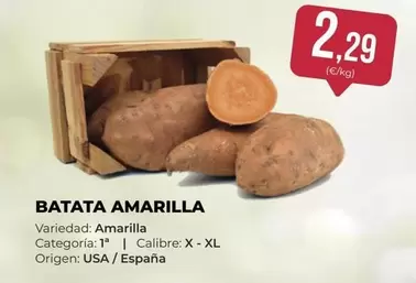 Oferta de Origen - Batata Amarilla por 2,29€ en SPAR Gran Canaria