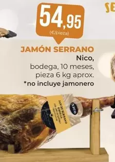 Oferta de Serrano - Jamón por 54,95€ en SPAR Gran Canaria