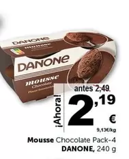 Oferta de Danone - Mousse Chocolate por 2,19€ en Masymas