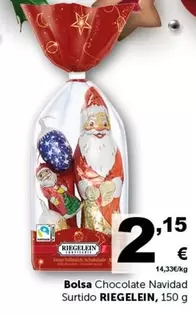 Oferta de Bolsa Chocolate Navidad Surtido por 2,15€ en Masymas