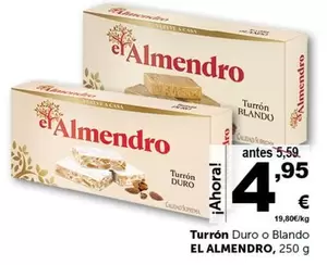 Oferta de El Almendro - Turrón Duro O Blando por 4,95€ en Masymas