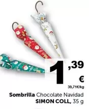 Oferta de Simon - Sombrilla Chocolate Navidad por 1,39€ en Masymas