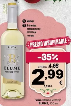 Oferta de Blume - Vino Blanco Verdejo por 2,99€ en Masymas