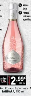 Oferta de Sandara - Vino Rosado Espumoso por 2,99€ en Masymas