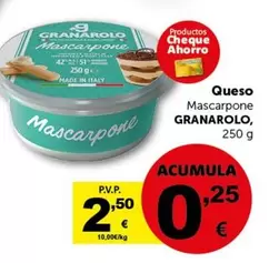 Oferta de Granarolo - Queso Mascarpone por 2,5€ en Masymas