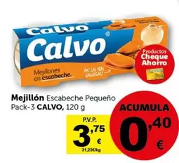 Oferta de Calvo - Mejillón Escabeche Pequeño por 3,75€ en Masymas