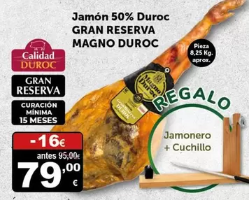 Oferta de Duroc - Jamon 50% Duroc Gran Reserva por 79€ en Masymas