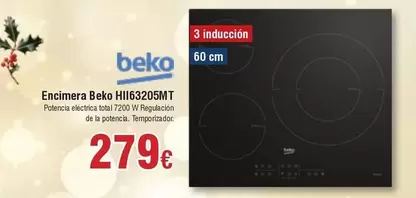 Oferta de Beko - Encimera Hi163205mt por 279€ en Froiz