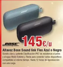 Oferta de Bose - Altavoz  Sound Link Flex Azul O Negro por 145€ en Froiz