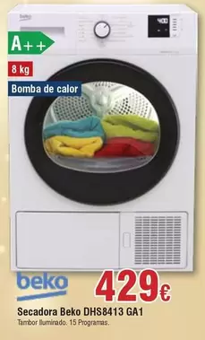 Oferta de Beko - Secadora Dhs8413 Ga11 por 429€ en Froiz