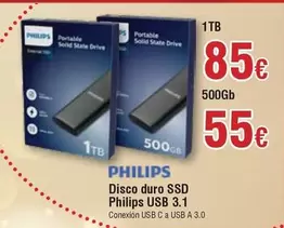 Oferta de Philips - Disco Duro Ssd  Usb 3.1 por 85€ en Froiz