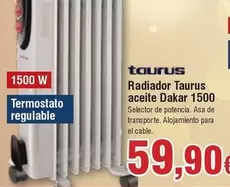 Oferta de Taurus - Radiador  Aceite Dakar 1500 por 59,9€ en Froiz