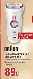 Oferta de Braun - Depiladora  Silk Epil SE9-9690 por 89€ en Froiz