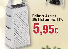 Oferta de Rallador 4 Caras Inox 18% por 5,95€ en Froiz