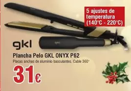 Oferta de Plancha Pelo Onyx P62 por 31€ en Froiz