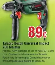 Oferta de Bosch - Taladro  Universal Impact 700 Maletin por 89€ en Froiz