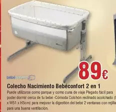 Oferta de Bebé - Colecho Nacimiento  Confort 2 En 1 por 89€ en Froiz