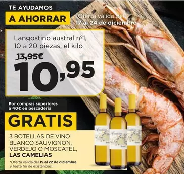 Oferta de Austral - 3 Botellas De Vino Blanco Sauvignon, Verdejo O Moscatel, por 10,95€ en Alimerka