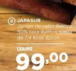 Oferta de Jamón De Cebo Ibérico 50% Raza Ibérica por 99€ en Alimerka