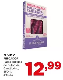 Oferta de Pulpo - Patas Cocidas De  Del Cantabrico por 12,99€ en Alimerka