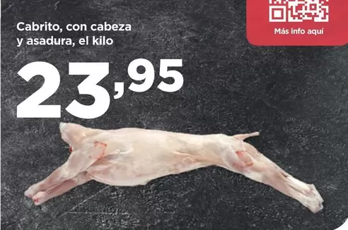 Oferta de Cabrito, Con Cabeza Y Asadura por 23,95€ en Alimerka