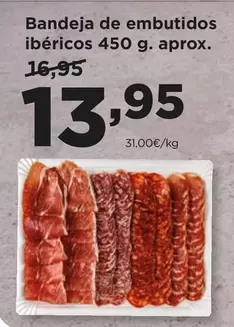 Oferta de Bandeja De Embutidos Ibéricos por 13,95€ en Alimerka