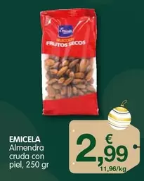 Oferta de Emicela - Almendra Cruda Con Piel por 2,99€ en CashDiplo