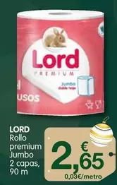 Oferta de Lord - Rollo Premium Jumbo 2 Capas por 2,65€ en CashDiplo