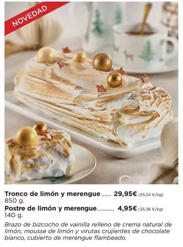 Oferta de Blanco - Tronco De Limón Y Merengue por 29,95€ en Supercor