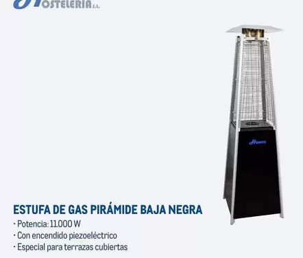 Oferta de Estufa De Gas Piramide Baja Negra en Makro