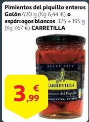 Oferta de Carretilla - Pimientos Del Piquillo Enteros Galon O Esparragos Blancos por 3,99€ en Alcampo