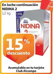 Oferta de Nidina - En Leche Continuación  2 en Alcampo