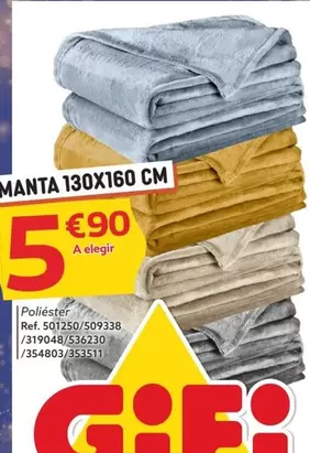 Oferta de Manta 130x160 Cm por 5,9€ en GiFi