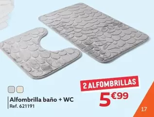 Oferta de Alfombrilla Bano + Wc por 5,99€ en GiFi