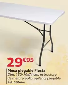 Oferta de Fiesta - Mesa Plegable por 29,95€ en GiFi